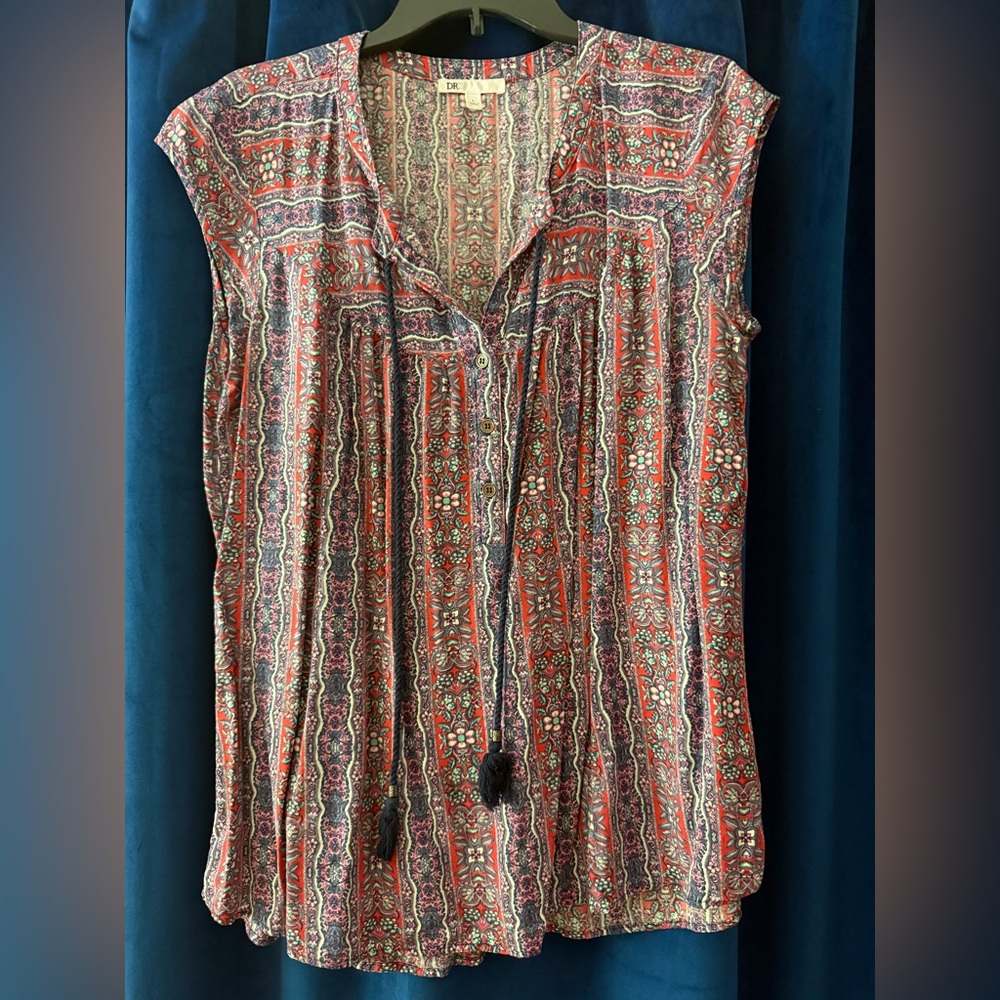 Bohemian Print Sleeveless Top